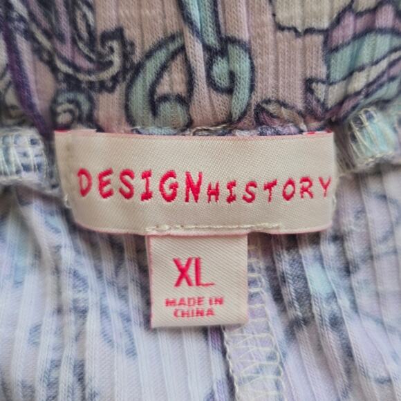 M Design History Big Girls Pajama Shorts Size XL Purple Floral Paisley Whimsical - Picture 7 of 8